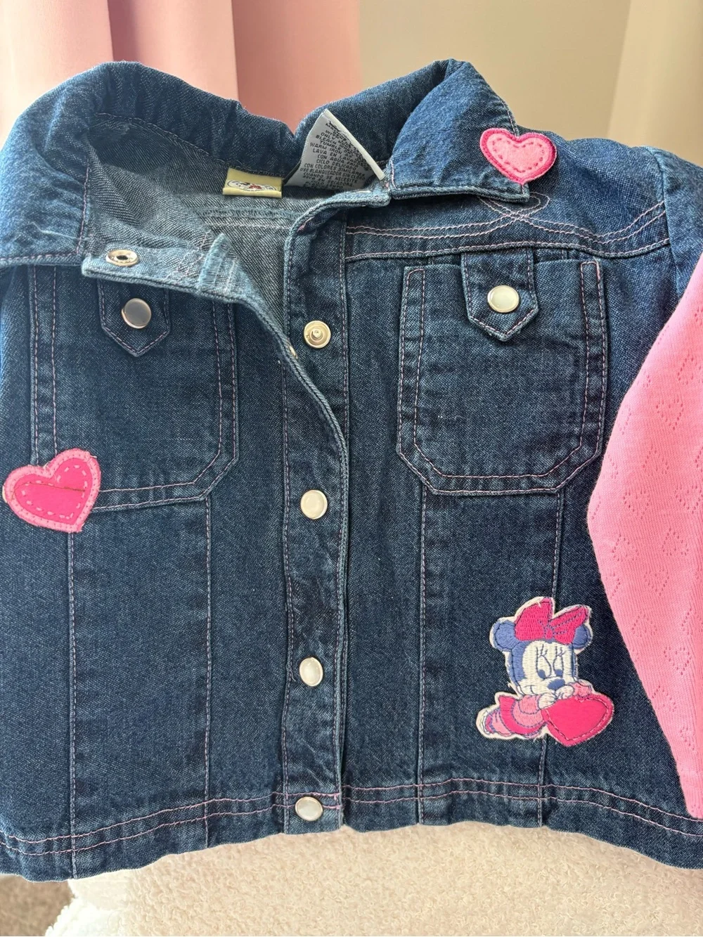Baby Minnie Mouse Girls Denim Jacket & Pants Set